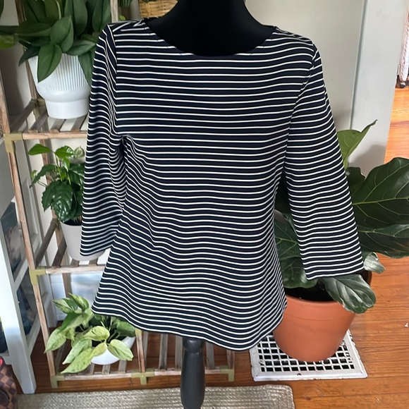 Ann Taylor Tops - Ann Taylor NWT navy and white striped shirt